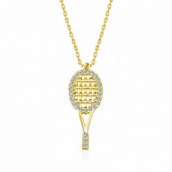 925 Ayar Gümüş Tenis Raketi Kadın Gümüş Kolye
