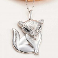 925 Ayar Gümüş Tilki Kadın Kolye 925 Ayar Gümüş Tilki Kadın Kolye