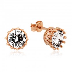 925 Ayar Gümüş Tırnaklı Tek Taş Çivili Küpe 925 Ayar Gümüş Tırnaklı Tek Taş Çivili Küpe