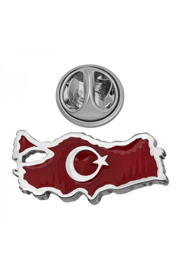 925 Ayar Gümüş Türkiye Haritası Rozet 925 Ayar Gümüş Türkiye Haritası Rozet