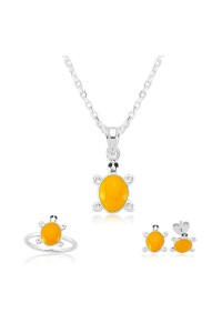 Gümüş Turuncu Kaplumbağa Çocuk Set