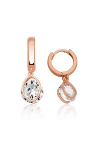 925 Ayar Gümüş Üç Boyutlu Oval Küpe