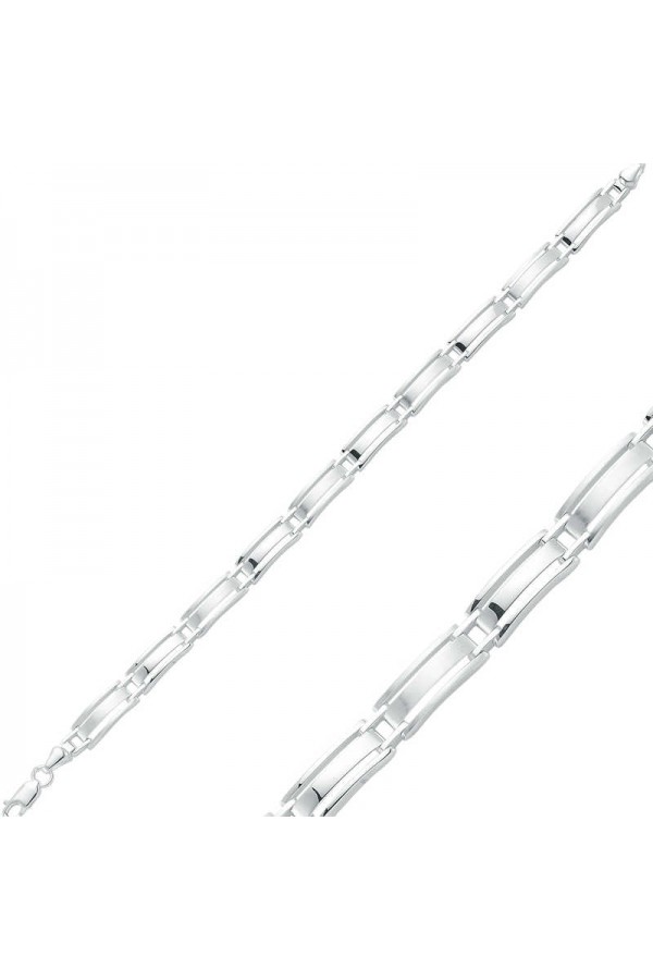 Gümüş Üç Sıra Erkek Bileklik