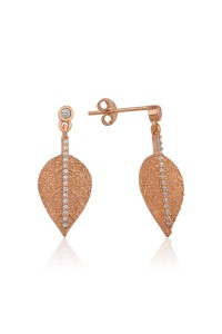 925 Ayar Gümüş Yaprak Küpe