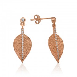 925 Ayar Gümüş Yaprak Küpe 925 Ayar Gümüş Yaprak Küpe