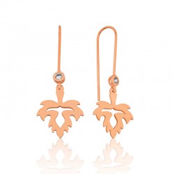 925 Ayar Gümüş Yaprak Sallantılı Küpe 925 Ayar Gümüş Yaprak Sallantılı Küpe