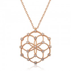 925 Ayar Gümüş Yaşam Çiçeği Kadın Gümüş Kolye 925 Ayar Gümüş Yaşam Çiçeği Kadın Gümüş Kolye