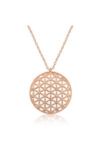 ​​​925 Ayar Gümüş Yaşam Çiçeği Kadın Gümüş Kolye