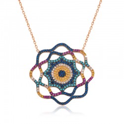 925 Ayar Gümüş Yaşam Güneşi Nazar Kolye 925 Ayar Gümüş Yaşam Güneşi Nazar Kolye