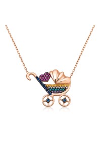 925 Ayar Gümüş Yeni Doğan Bebek Kolye