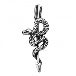 925 Ayar Gümüş Yılan Erkek Kolye Ucu 925 Ayar Gümüş Yılan Erkek Kolye Ucu