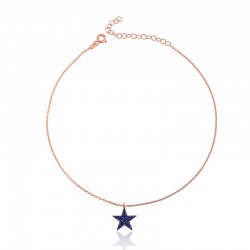 925 Ayar Gümüş Rose Yıldız Halhal