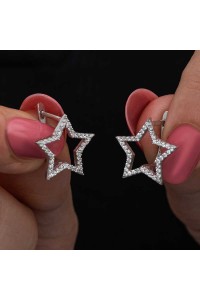 Gümüş Yıldız Kadın Küpe