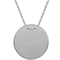 925 Ayar Gümüş Yuvarlak Plaka Kolye 925 Ayar Gümüş Yuvarlak Plaka Kolye