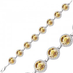 925 Ayar Gümüş Yuvarlak Tuğra Bileklik 925 Ayar Gümüş Yuvarlak Tuğra Bileklik