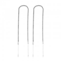 925 Ayar Gümüş Zincirli Küpe 925 Ayar Gümüş Zincirli Küpe