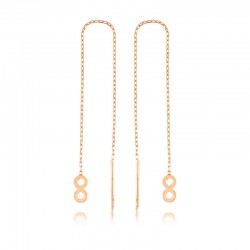 925 Ayar Gümüş Zincirli Sonsuzluk Küpe