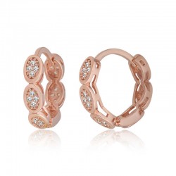 Gümüş Zirkon Taşlı Halka Kadın Küpe Gümüş Zirkon Taşlı Halka Kadın Küpe