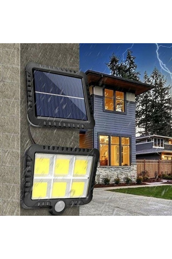 Güneş Enerji Panelli 120 LED Bahçe Aydınlatma S-30