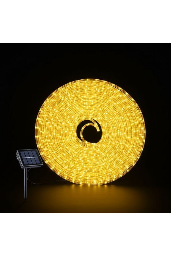 Güneş Enerjili Bahçe Aydınlatma 12 Metre Hortum Kaplama S-14