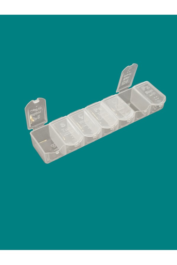 Haftalık İlaç Saklama Kabı – Düzenli ve Pratik Kullanım Haftalık İlaç Saklama Kabı – Düzenli ve Pratik Kullanım