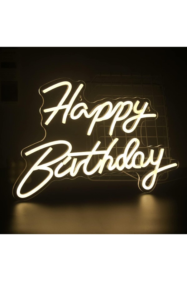 HAPPY BIRTHDAY Yazılı Neon Led
