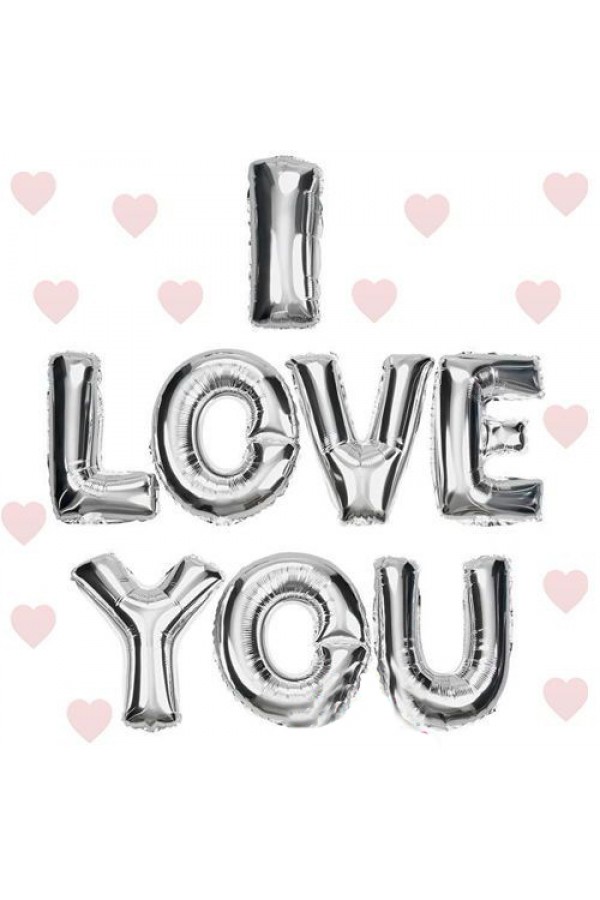 Parti Aksesuar I Love You Folyo Balon Gümüş Renk 35 CM Parti Aksesuar I Love You Folyo Balon Gümüş Renk 35 CM