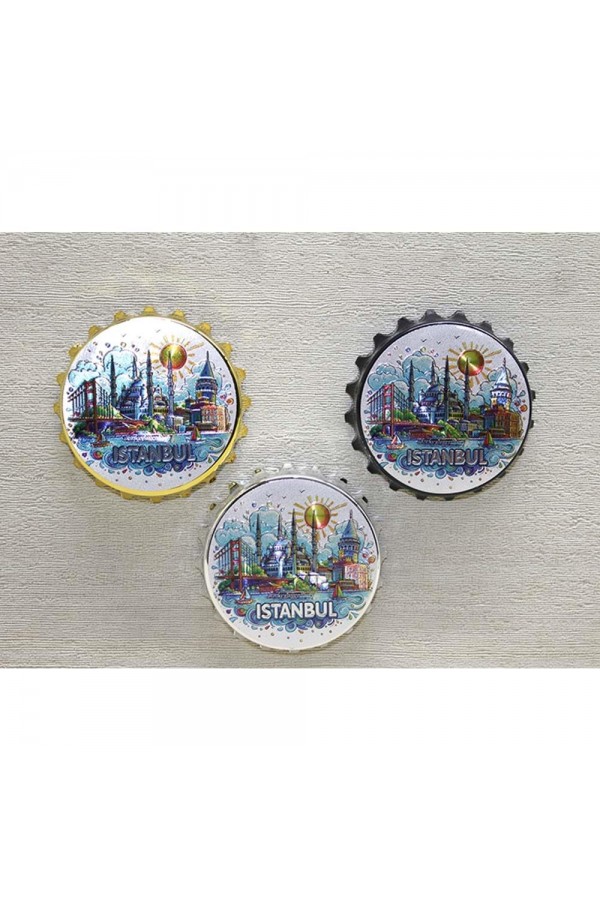 İstanbul Temalı Metal Magnet