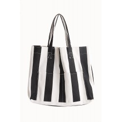 Kadın Kanvas 2 Cepli Günlük Renkli Plaj Omuz Çantası Siyah Kadın Kanvas 2 Cepli Günlük Renkli Plaj Omuz Çantası Siyah