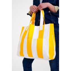 Kadın Kanvas 2 Cepli Günlük Renkli Plaj Omuz Çantası Sarı Kadın Kanvas 2 Cepli Günlük Renkli Plaj Omuz Çantası Sarı