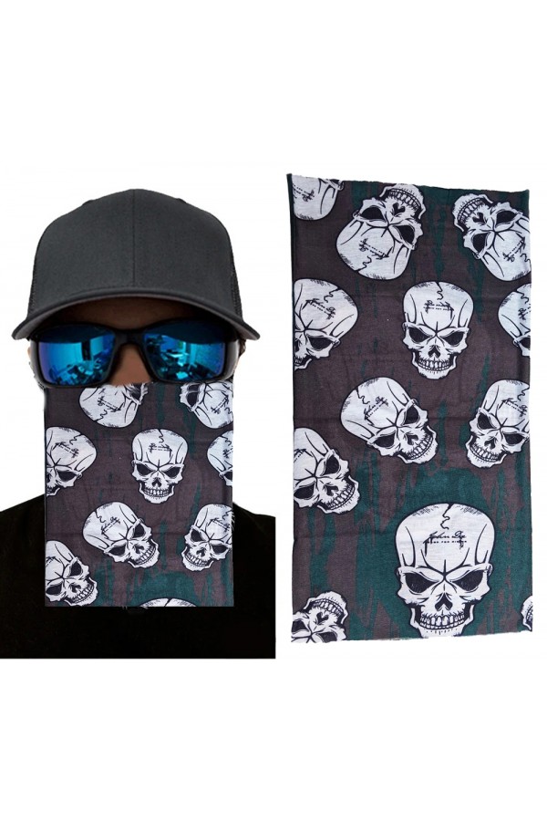 Kahve Yeşil Renk Üzeri Likralı Çoklu Kafatası Baskılı Baf Buff Bandana 25x48 cm Kahve Yeşil Renk Üzeri Likralı Çoklu Kafatası Baskılı Baf Buff Bandana 25x48 cm