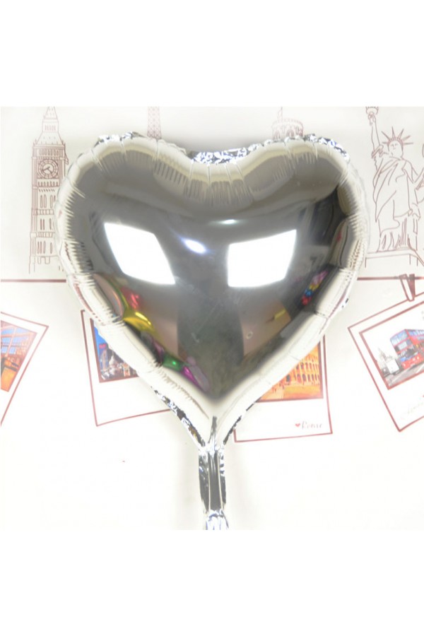 Parti Aksesuar Kalp Uçan Balon Folyo Mor 80 cm 32 inç