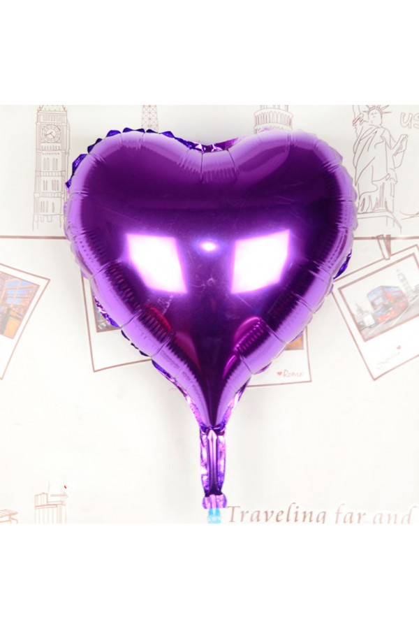 Parti Aksesuar Kalp Uçan Balon Folyo Mor 80 cm 32 inç