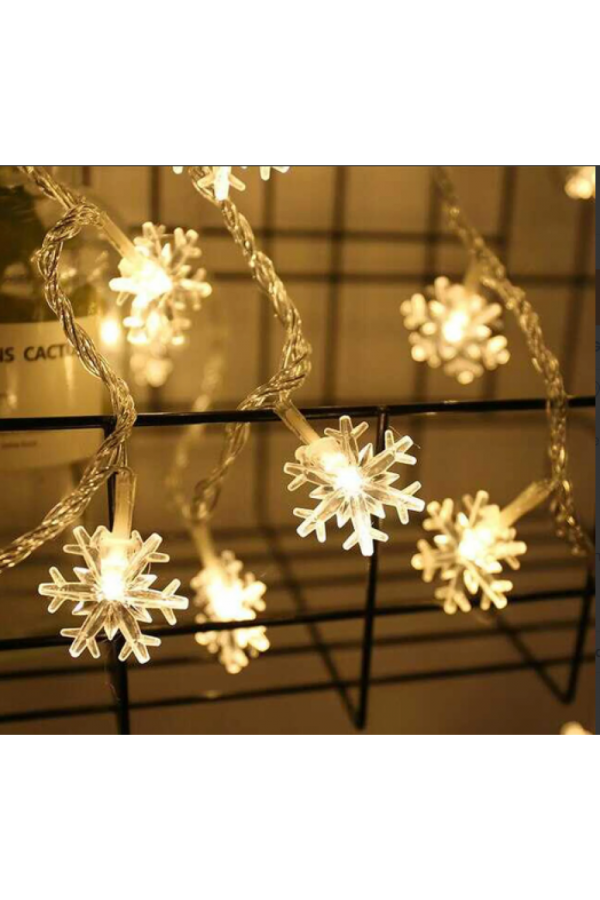 Kar Tanesi 5m 28 Led Gün Işığı kartanesi:4cm PİLLİ 2 KADEMELİ