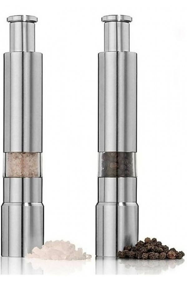 Karabiber Tuz Baharat Öğütücü Otomatik Basmalı Çelik Değirmen