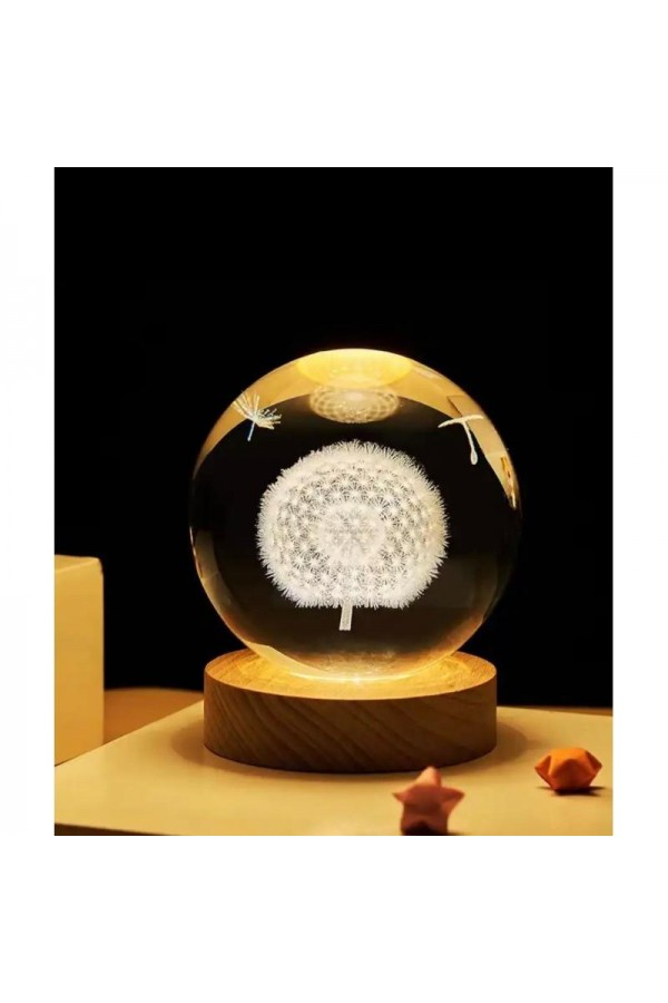 Karahindiba Renk Değiştiren Işıklı Cam Küre 6cm