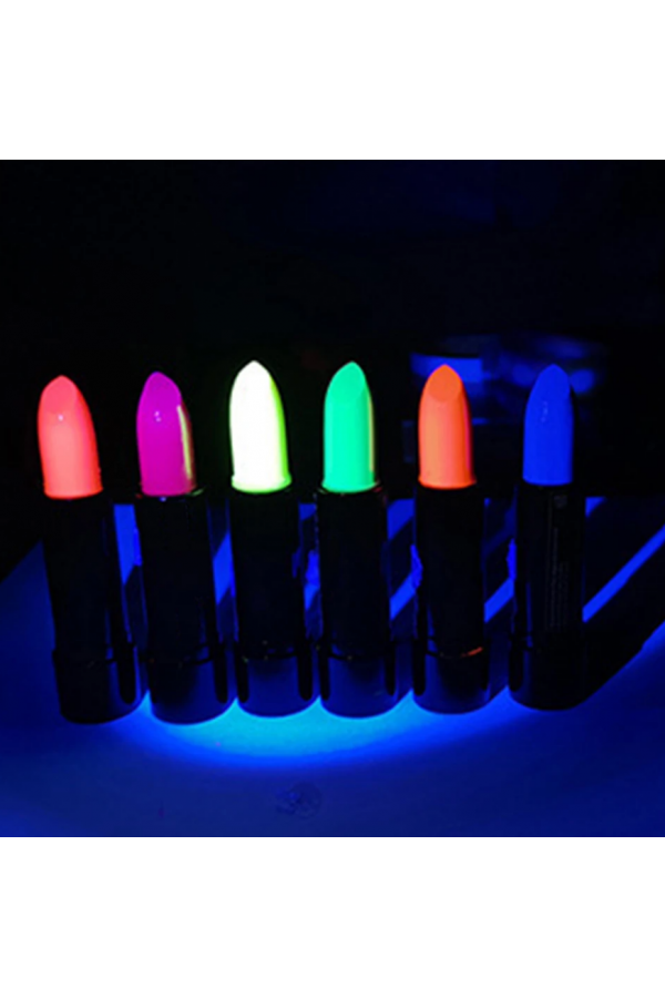Karanlıkta Parlayan Yanan UV Neon Ruj Yüz Boyama 6 Adet 6 Renk