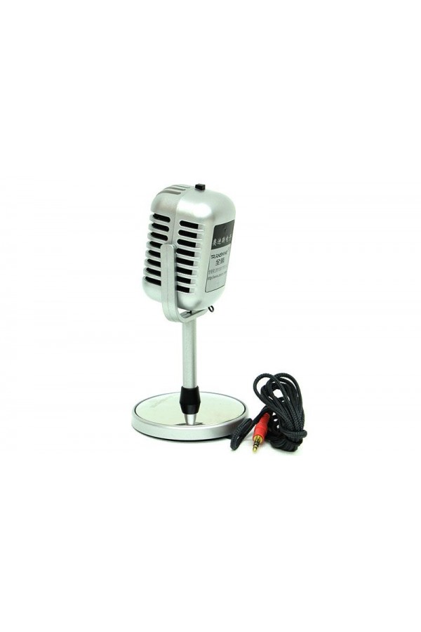 Karaoke Mikrofon Silver Speaker Hediyelik