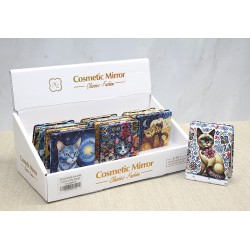 Kedi Taşlı El Aynası Dikdörtgen İnce