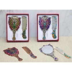 Kelebek Ayna Ve Tarak Seti Küçük Boy Kelebek Ayna Ve Tarak Seti Küçük Boy