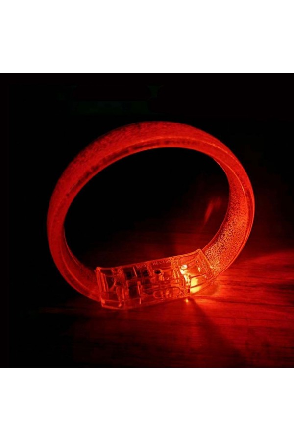 Kırmızı Led Işıklı Baskı Yapılabilen Pilli Bileklik Bilezik 1,5 cm Genişlik Kırmızı Led Işıklı Baskı Yapılabilen Pilli Bileklik Bilezik 1,5 cm Genişlik
