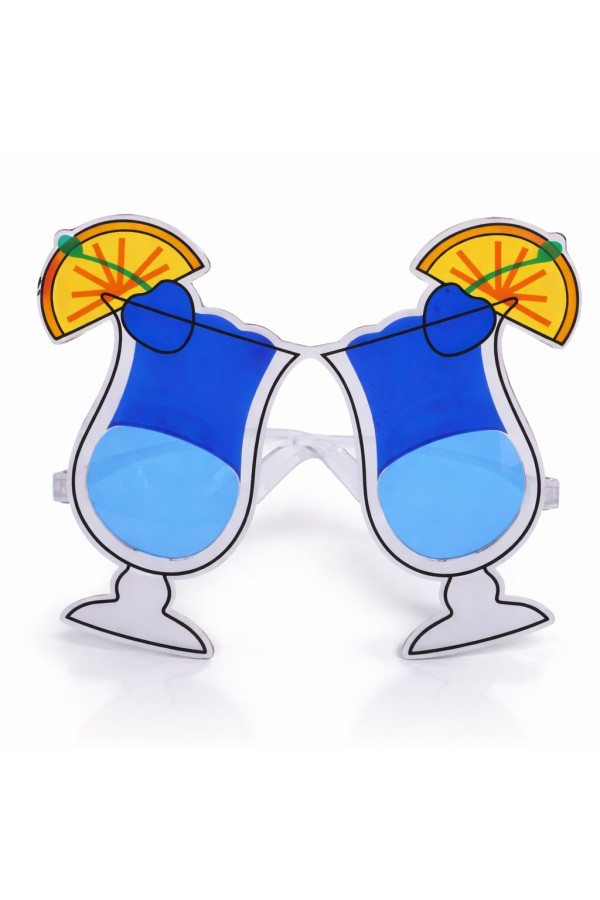 Kokteyl Bardak Parti Gözlüğü Mavi Renk