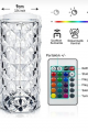 Kristal Elmas Led Dokunmatik Şarjlı Kumandalı Masa Lambası RGB