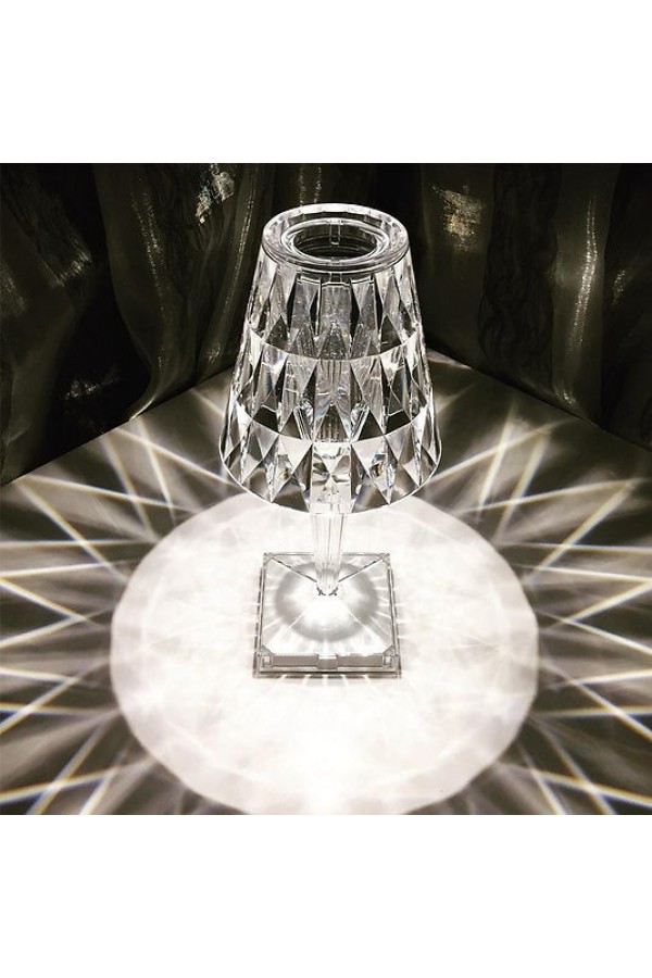 Kristal Led Şarjlı Masa Üstü Lamba