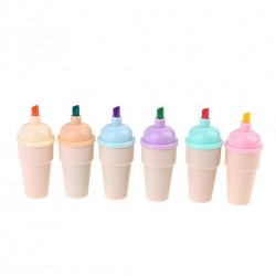 Külah Dondurma 6 Lı Mini Fosforlu Kalem Seti