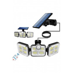 Kumandalı Solar Güneş Enerjili 122 Ledli Hareket Sensörlü Bahçe Aydınlatma
