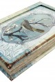Kutu Kitap Aynalı Dalda Kuş Kitap Kutusu Dekoratif Hediyleik