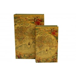 Kutu Kitap Harita 2'li Set Dekoratif Hediyelik Kutu Kitap Harita 2'li Set Dekoratif Hediyelik