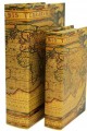 Kutu Kitap Harita 2'li Set Dekoratif Hediyelik