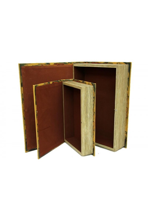 Kutu Kitap Harita 2'li Set Dekoratif Hediyelik